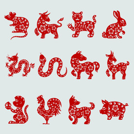 十二生肖剪纸