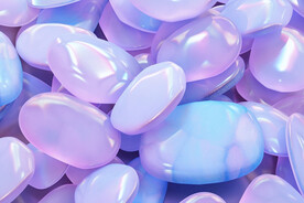 紫色梦幻半透明鹅暖石背景