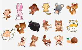卡通小动物
