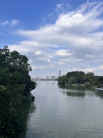 城市湖景