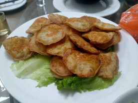 广东经典小吃虾饼美食