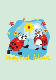 甲虫小黄花 爱情表白 七星瓢虫