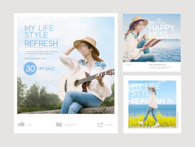 女孩生活郊游海报