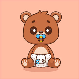 矢量卡通小熊