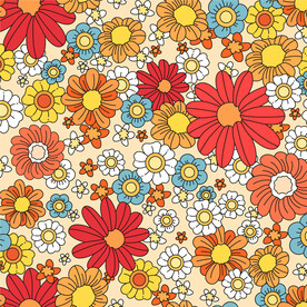 矢量手绘花朵背景