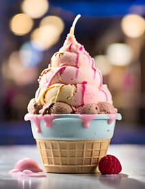 丝滑巧克力冰淇淋甜蜜诱惑