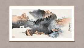 张大千 溪山觅句