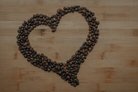 心形的咖啡豆