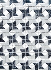 星形图案瓷砖墙体