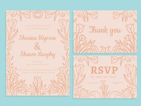 郁金香婚礼请柬