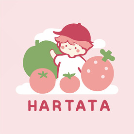 可爱卡通趣味草莓水果贴纸图案