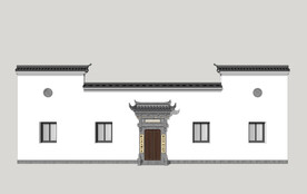 中式山墙入户门