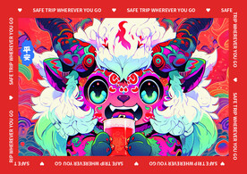 国潮龙地垫图案