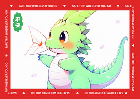 红色龙年地垫图案