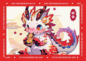 红色喜庆地垫图案