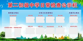 学校卫生检查公示栏