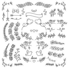 手绘婚礼装饰品系列