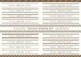 棕色无缝双复古边框