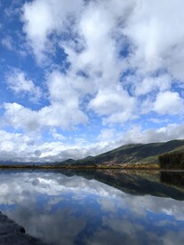 泸沽湖 蓝天白云