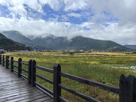 泸沽湖 蓝天白云