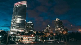 高楼大厦灯光夜景