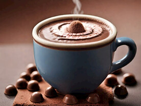 甜蜜浓郁巧克力咖啡高清摄影