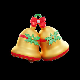 3d圣诞铃铛素材