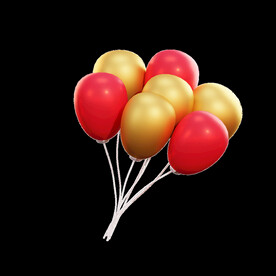 气球圣诞3D元素素材