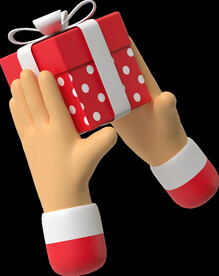 圣诞送礼物3D素材