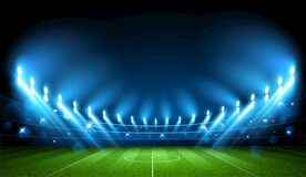 足球场插画背景