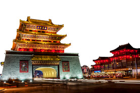 开封鼓楼夜市 古城 夜景  灯