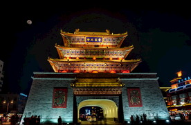 开封鼓楼夜市 古城 夜景  灯