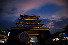 开封  鼓楼  夜市 古城