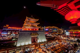 开封  鼓楼  夜市 古城 