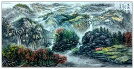 大美秦岭山 国画 