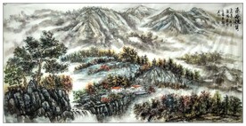 大美秦岭山水国画