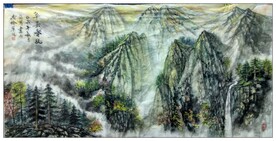 大美秦岭山水国画