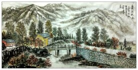 大美秦岭山水国画