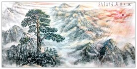 大美 秦岭 山水 国画