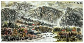 大美 秦岭 山水 国画 