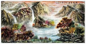 大美 秦岭 山水 国画   意