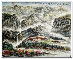 大美秦岭山水国画