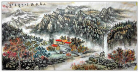 大美 秦岭 山水 国画 