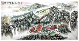 大美 秦岭 山水 国画   