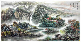 大美 秦岭 山水 国画