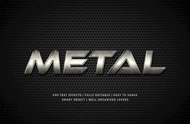 3D金属字效果图片