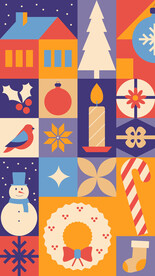 圣诞元素手机壁纸