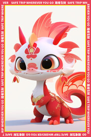 可爱卡通龙地垫图案