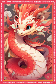 简约红色地垫图案