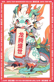 简约龙年地垫图案